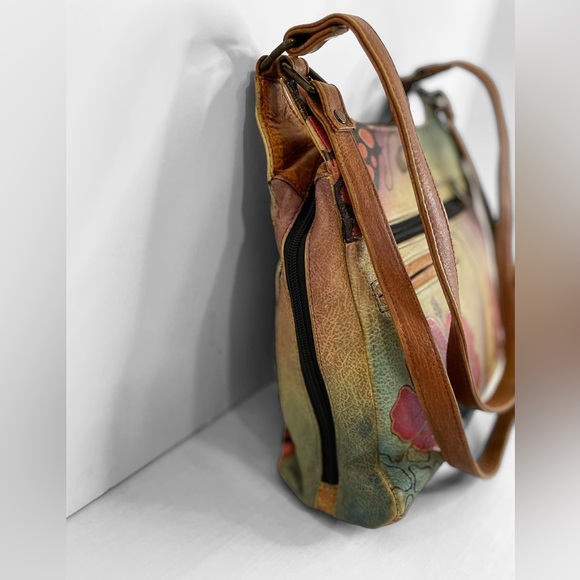 Anuschka Hand Pained Floral Shoulder Bag - Picture 3 of 7